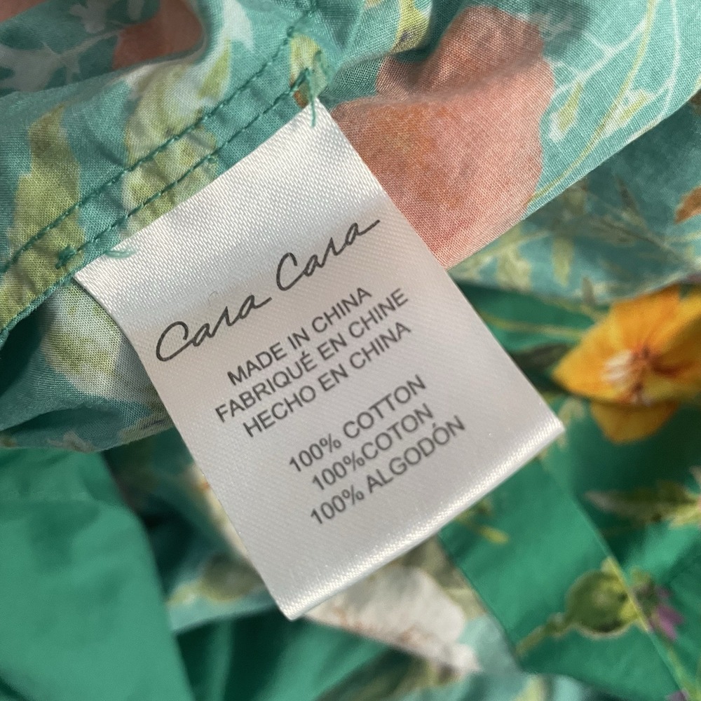 CARA CARA Liesel Floral Botanical Off Shoulder Mini Dress Pockets Resort Vacay - Picture 8 of 9